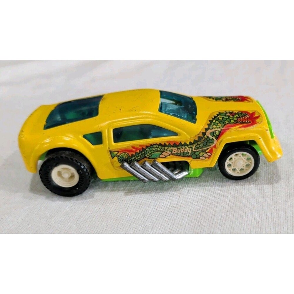 Vintage Buddy L Corp Japan Yellow Dragon 540 Cu. In. Toy Car Metal & Plastic 6"